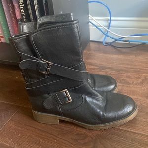 Black Buckle Boots
